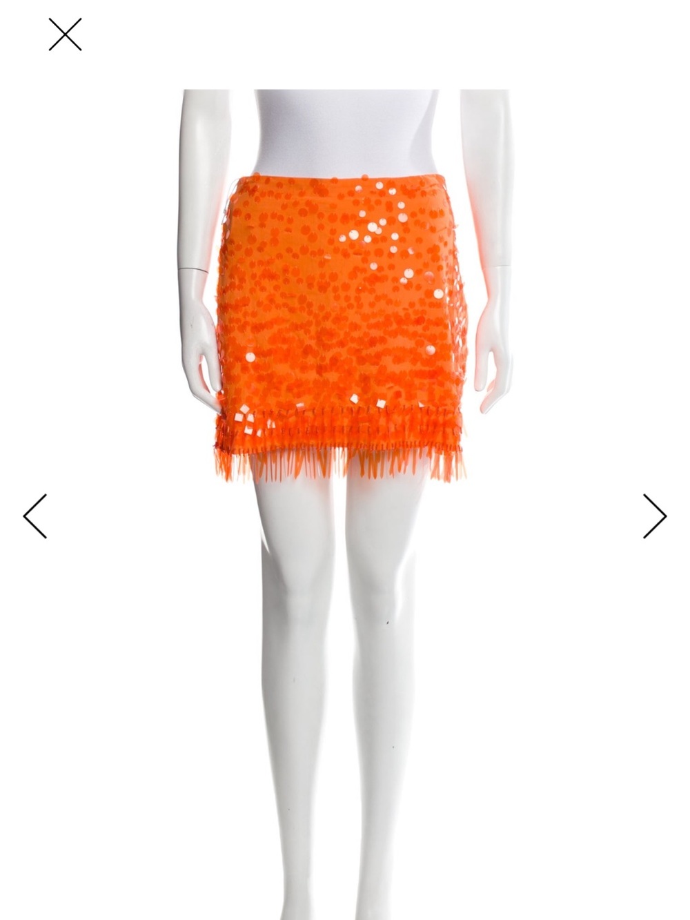 Staud Sequin Fringe Mini Skirt